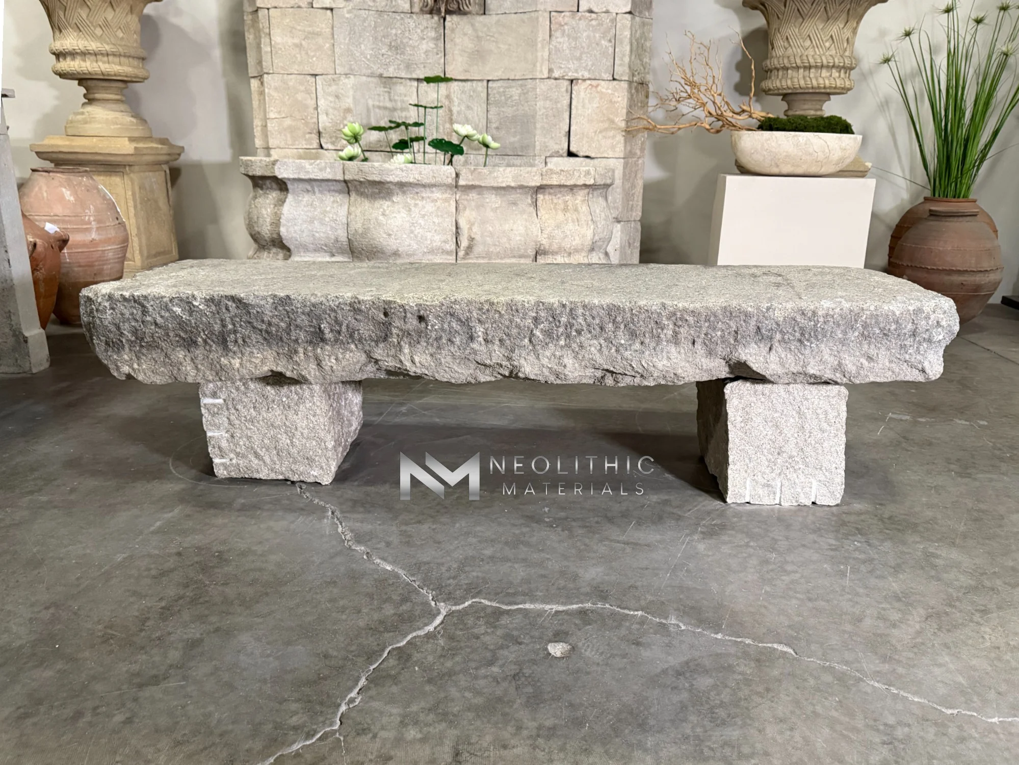 Antique Granite Bench - Image 2